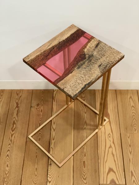 サペリのサイドテーブル